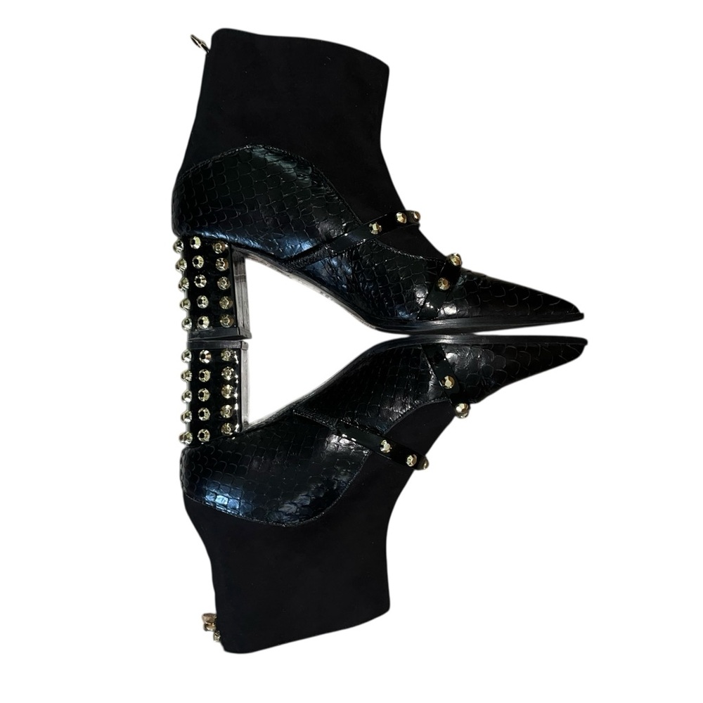 VINCI The Valentina Leather Block Heel Boot Size 38 (US Size 7.5-8) Like New - Picture 6 of 10